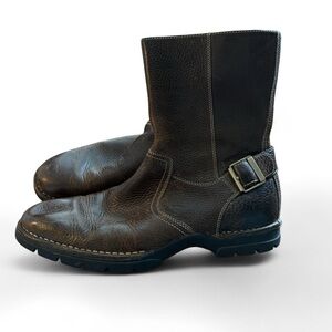 Men’s Cole Haan Dark Brown Leather Boots with Buckle